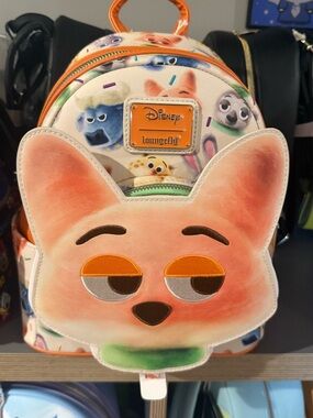 NWT Loungefly Disney Zootopia Character Mini Backpack in Peach, Green & Cream